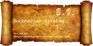 Buchhalter Vitolda névjegykártya
